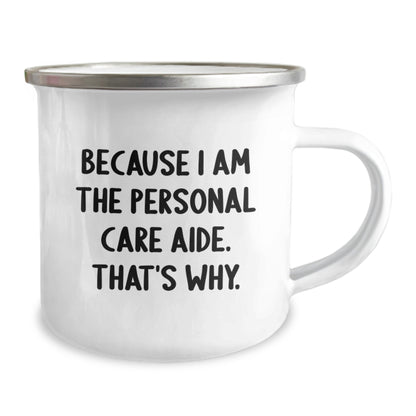Personal Care Aide Gifts from Friends, Unique Camping Mug with Inspirational Quote, Graduation Unique Gifts for Her Him Men Women - Image 2