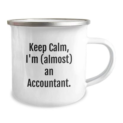 Funny Accountant Gifts for Men from Friends - Keep Calm I'm almost an Accountant Christmas Unique Gift for Accountant - Image 2
