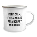 Funny Aircraft Mechanic Gifts for Men, Unique Camping Mug from Friends for Christmas