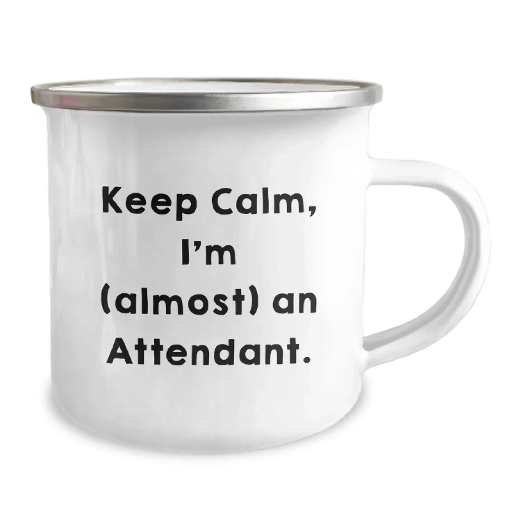 Funny Attendant Gifts from Friends, Gifts for Attendant Men, Keep Calm and Camping Mug, Birthday Unique Gifts