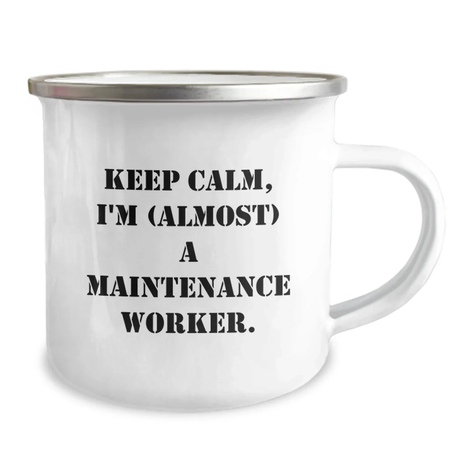 Funny Maintenance Worker Gifts for Men, Keep Calm I'm Almost a Maintenance Worker Christmas Unique Gifts from Friends