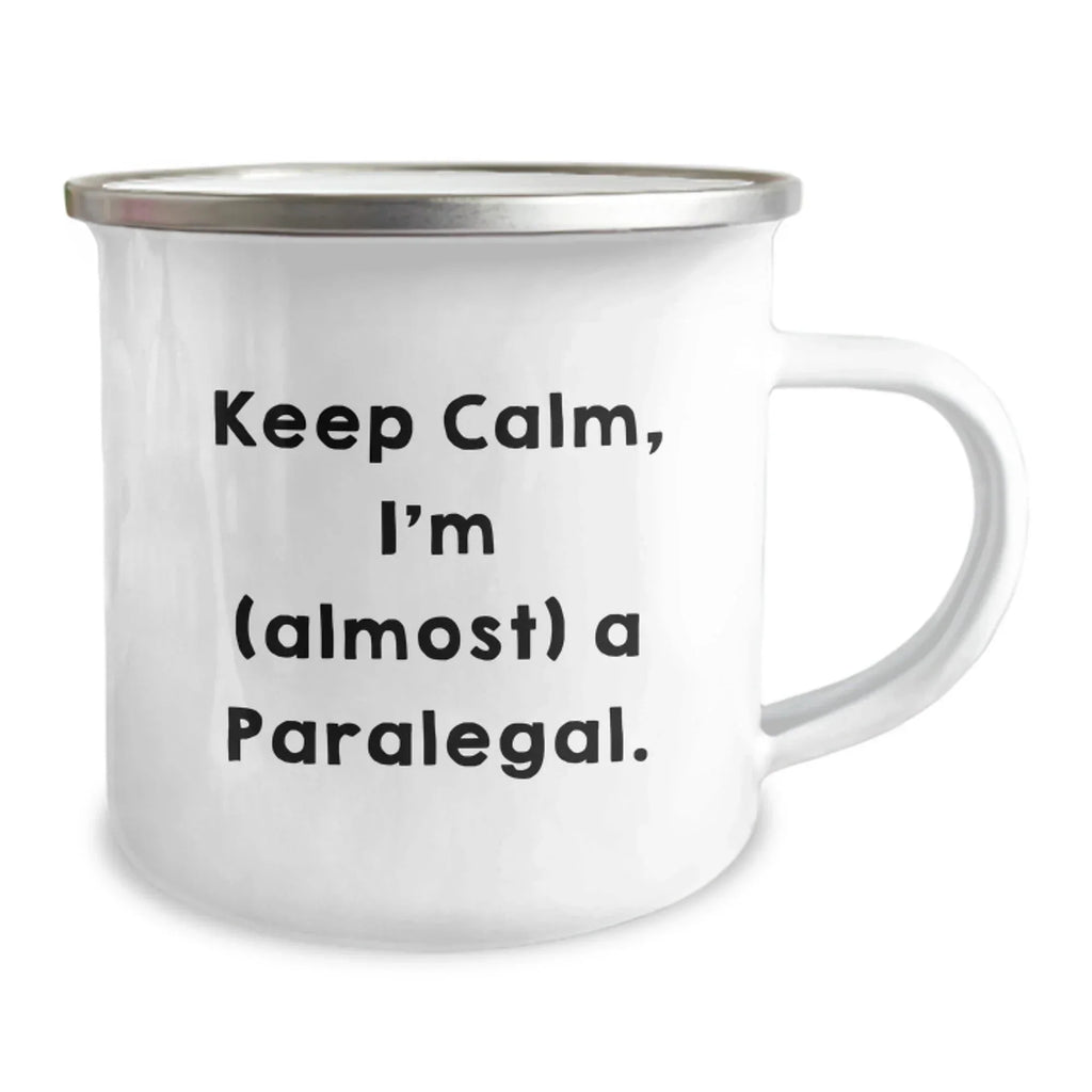 Funny Paralegal Gifts from Friends Christmas Unique Paralegal Coffee Mug 'Keep Calm I'm (almost) A Paralegal.'