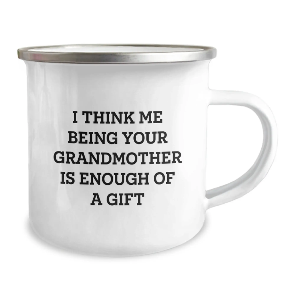 Grandmother Keepsake Camping Mug Gift for Her - I Think Me Being Your - Image 2