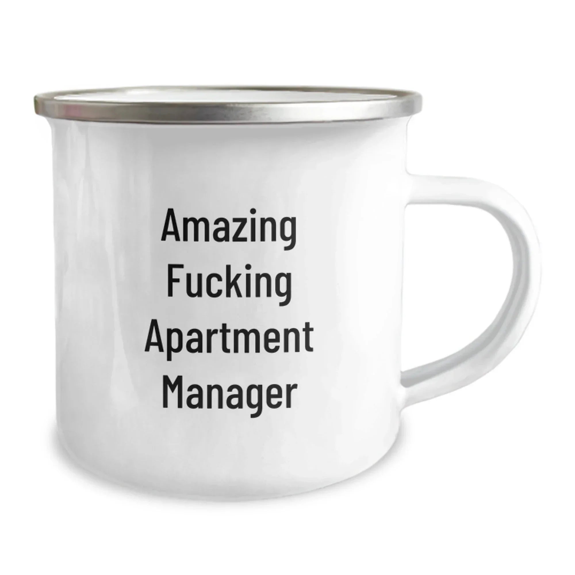 Funny 'Amazing F--king Apartment Manager' Gifts for Apartment Manager, Camping Mug for Christmas Unique Gifts for Men, Women, Friends, Coworkers, Family