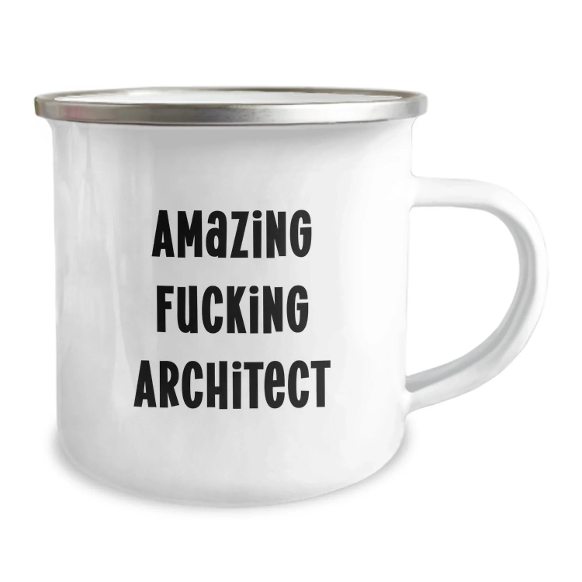 Funny Architect Gifts for Men, Unique Camping Mug for Friends at Christmas - 'Amazing F--king Architect' Quote, Perfect for Architect Lovers