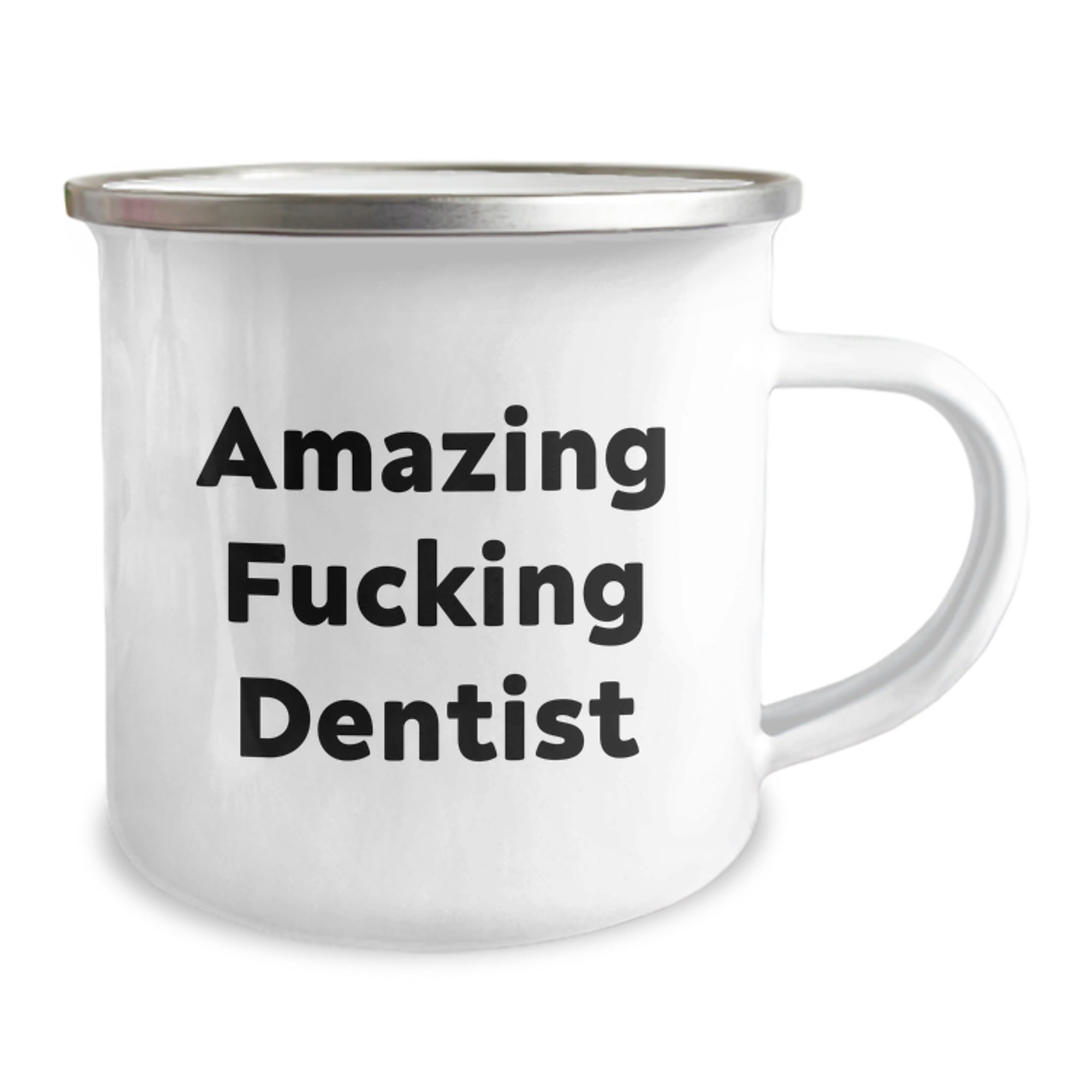 Funny Dentist Gifts for Birthday - Amazing Camping Mug for Dentists, 'Amazing F--king Dentist' Quote, Gifts from Friends for Dentist - Image 2