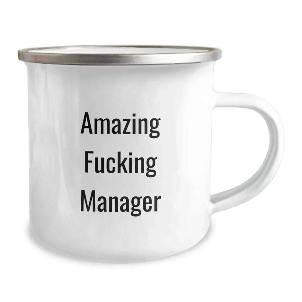 Funny Manager Gifts, Amazing Camping Mug for Graduation, 'Amazing F--king Manager' Quote, Gifts from Friends, Gifts for Manager