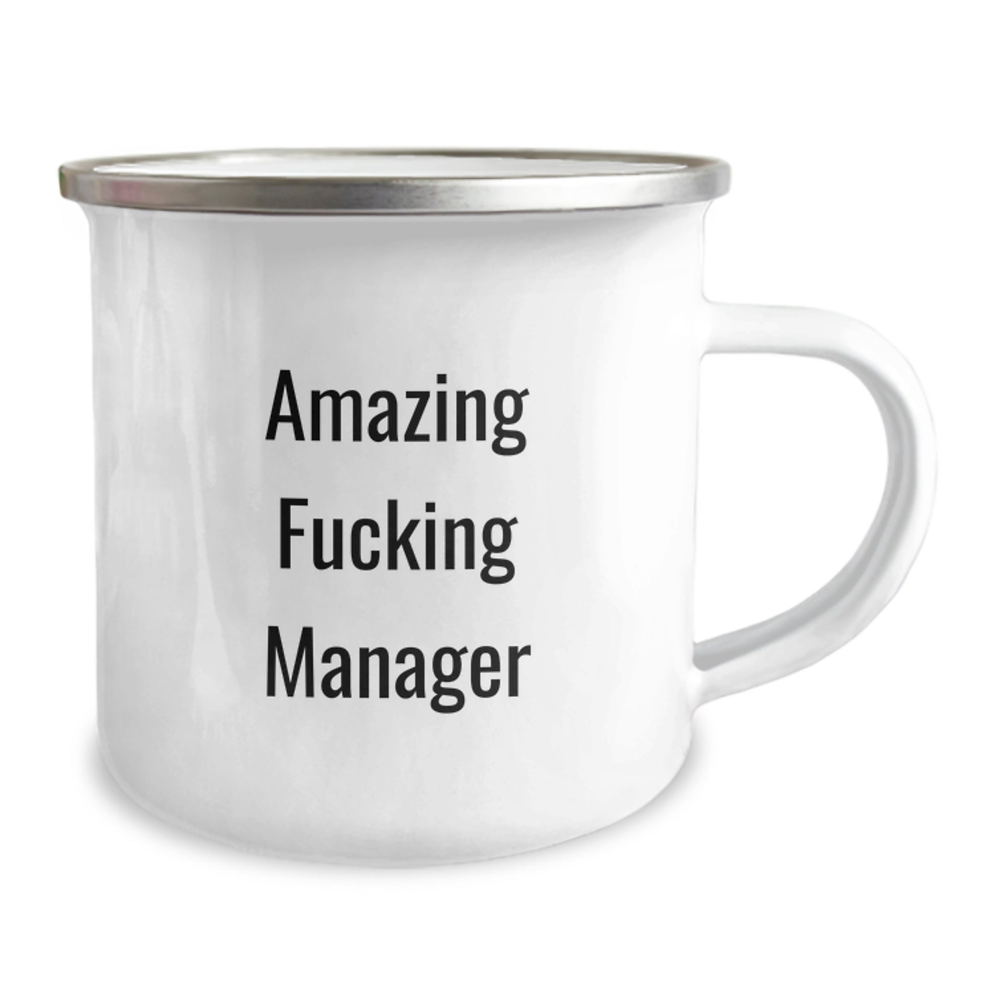 Funny Manager Gifts, Amazing Camping Mug for Graduation, 'Amazing F--king Manager' Quote, Gifts from Friends, Gifts for Manager - Image 2