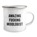 Funny Mixologist Gifts from Men to Friends - Christmas Unique Coffee Mugs for Camping Lovers - Amazing F--king Mixologist Quote