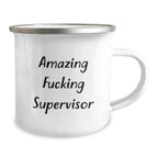 Funny Supervisor Gifts from Friends, Amazing Supervisor Camping Mug for Christmas Unique Gifts, Gifts for Supervisor Men