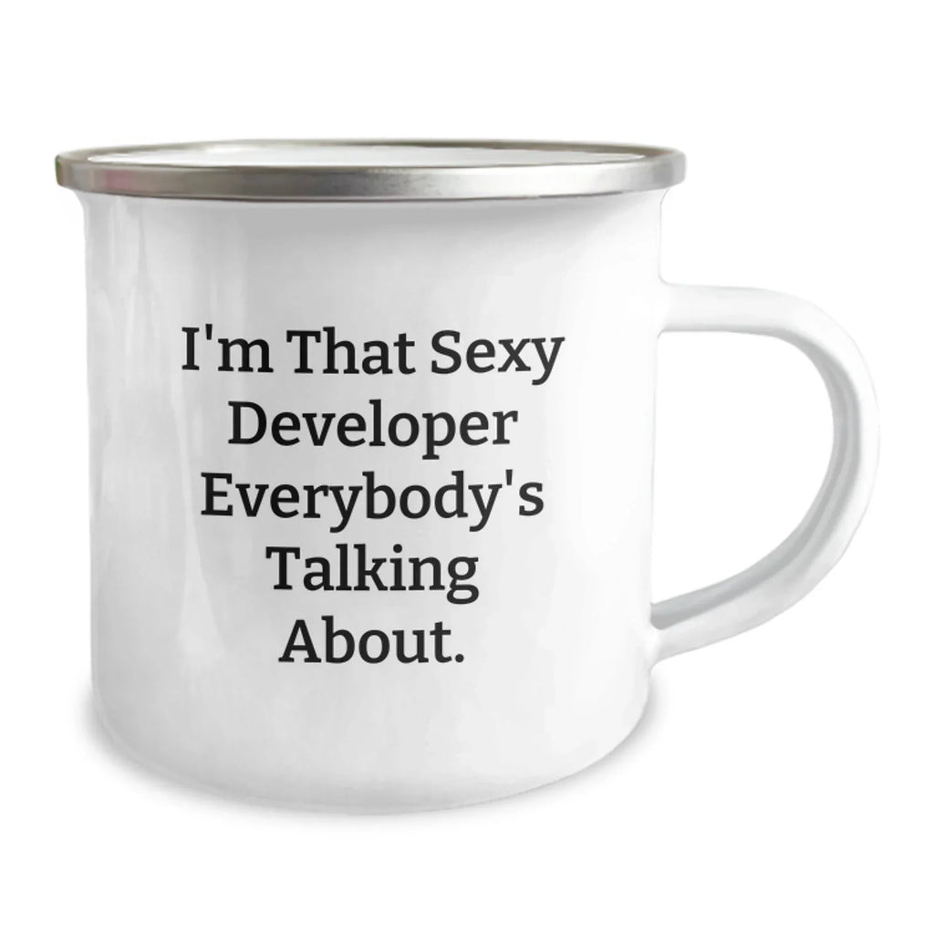 Funny Developer Gifts from Friends - I'm That Sexy Developer Everybody's Talking About. Christmas Unique Mug for Men, Women, Coworkers, Family