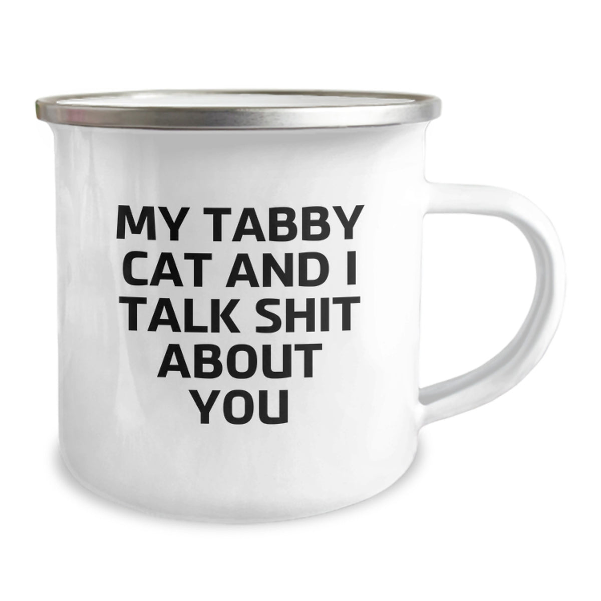 Tabby Cat Keepsake Stainless Steel Camping Mug for Him Christmas Gift - Image 2