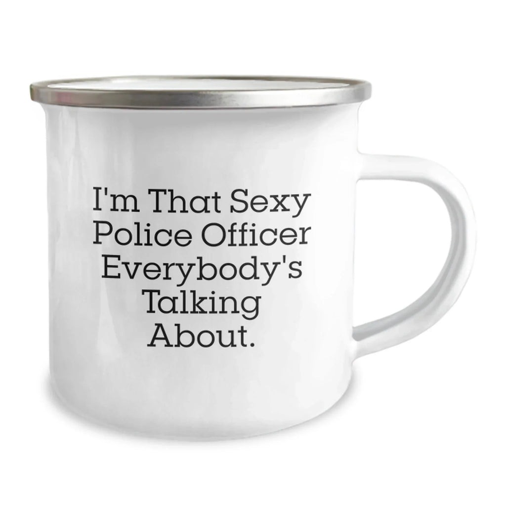 Funny Police Officer Gifts for Men - Christmas Unique Presents from Family to Police Officer Camping Mug