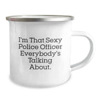 Funny Police Officer Gifts for Men - Christmas Unique Presents from Family to Police Officer Camping Mug