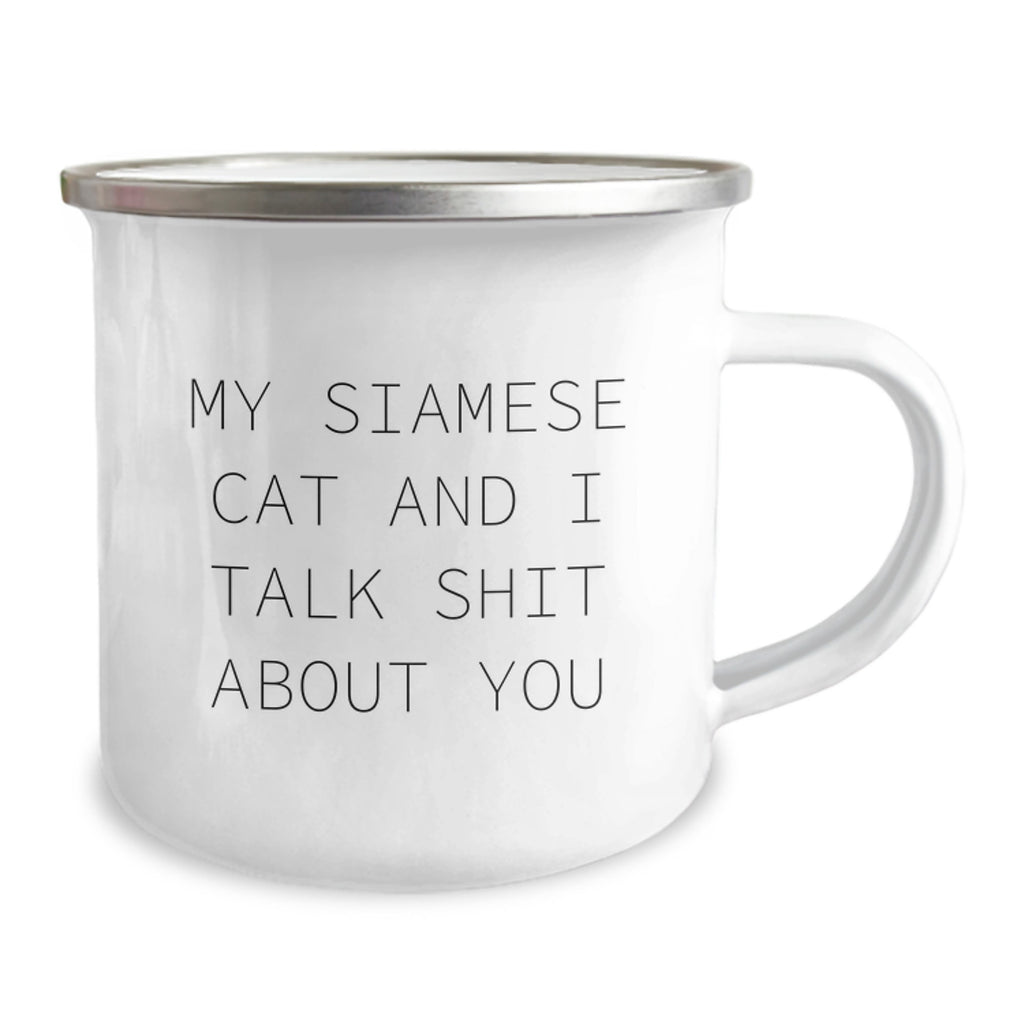 Siamese Cat Camping Mug Gift for Him - Sarcastic Quote Keepsake - Image 2