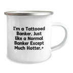 Funny Banker Gifts from Friends, Banker Camping Mug for Men, Unique Christmas Unique Gifts for Banker Colleagues