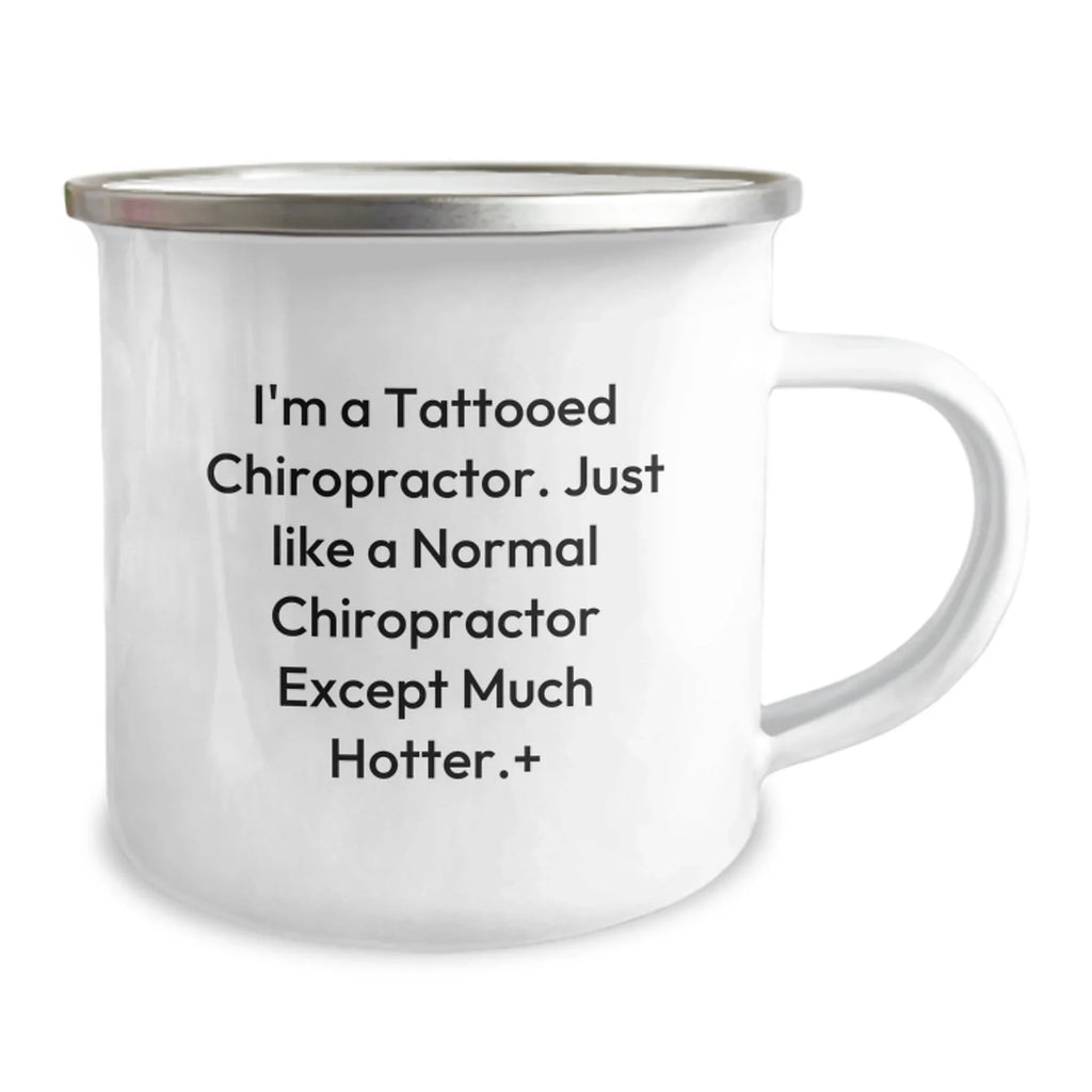 Chiropractor Gifts Funny Camping Mug for Men Friends Family - I'm A Tattooed Chiropractor, Gifts from Men to Chiropractor, Unique Graduation Gifts