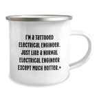 Funny Electrical Engineer Gifts for Him - 'Much Hotter' Camping Mug, Birthday Unique Gift from Friends - Image 2