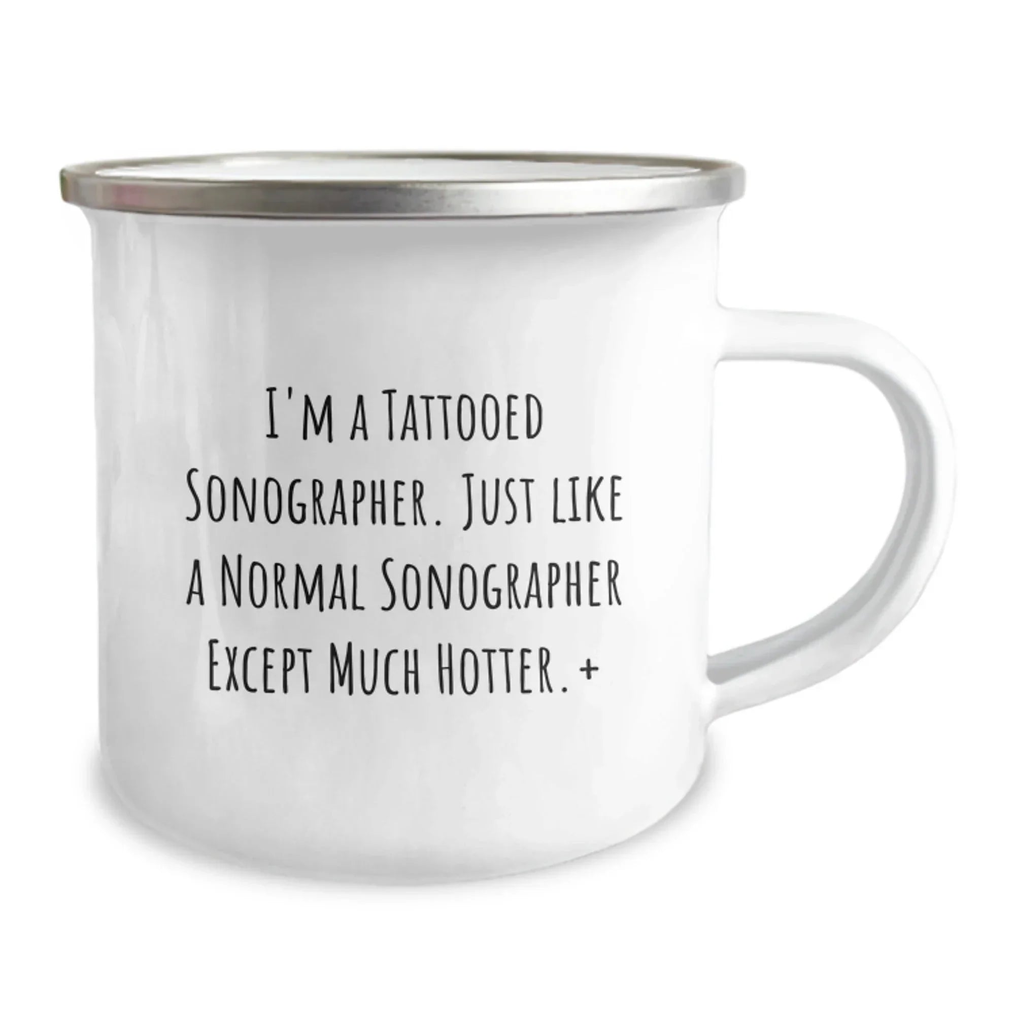 Sonographer Gifts, Funny Camping Mug for Birthday, 'I'm A Tattooed Sonographer' Quote, Gifts from Friends, Gifts for Sonographer