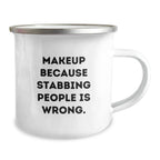Funny Makeup Gifts for Makeup Lovers, Christmas Unique Gifts from Friends, Men, Women, or Family - Makeup is My Love Camping Mug