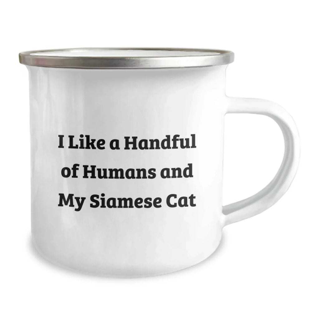 Siamese Cat Lover Camping Mug, Funny Quote Gifts from Friends and Family for Christmas Unique Presents for Siamese Cat Owners
