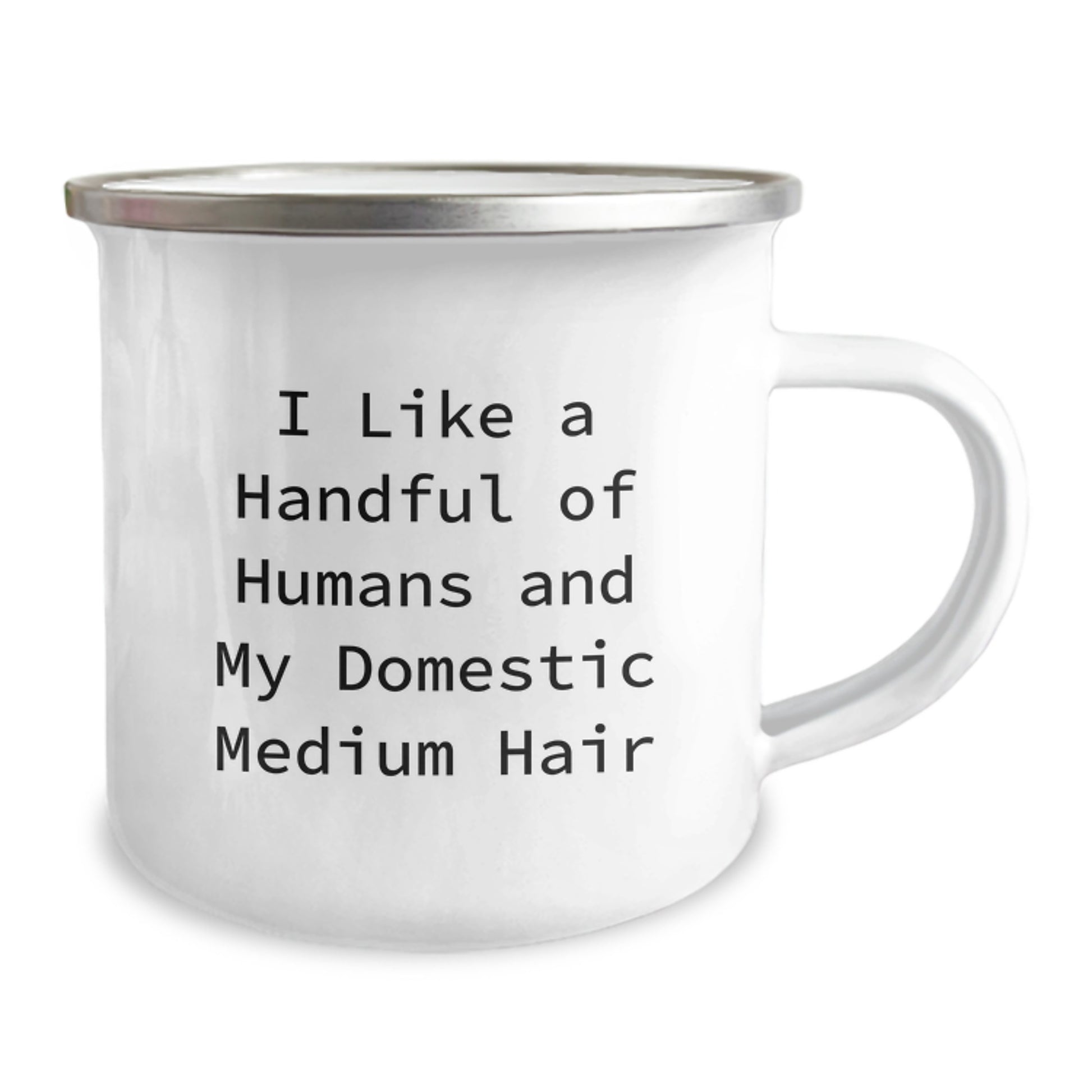 Funny Domestic Medium Hair Cat Lover Gifts from Friends to Family - I Like A Handful Of Humans And My Domestic Medium Hair Christmas Unique Mugs - Image 2