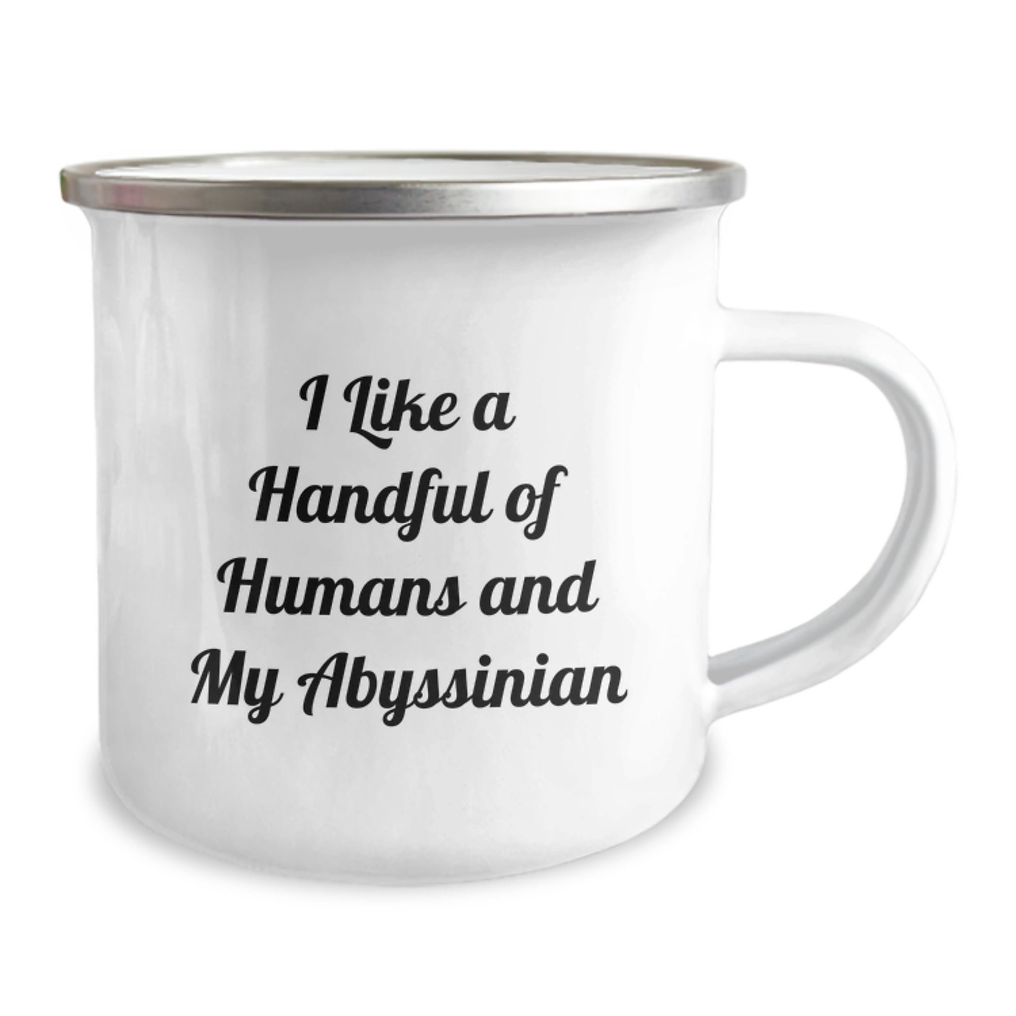 Funny Abyssinian Cat Gifts for Men and Women, Unique Christmas Mugs for Cat Lovers, Quote: I Like A Handful Of Humans And My Abyssinian, Gifts from Family - Image 2
