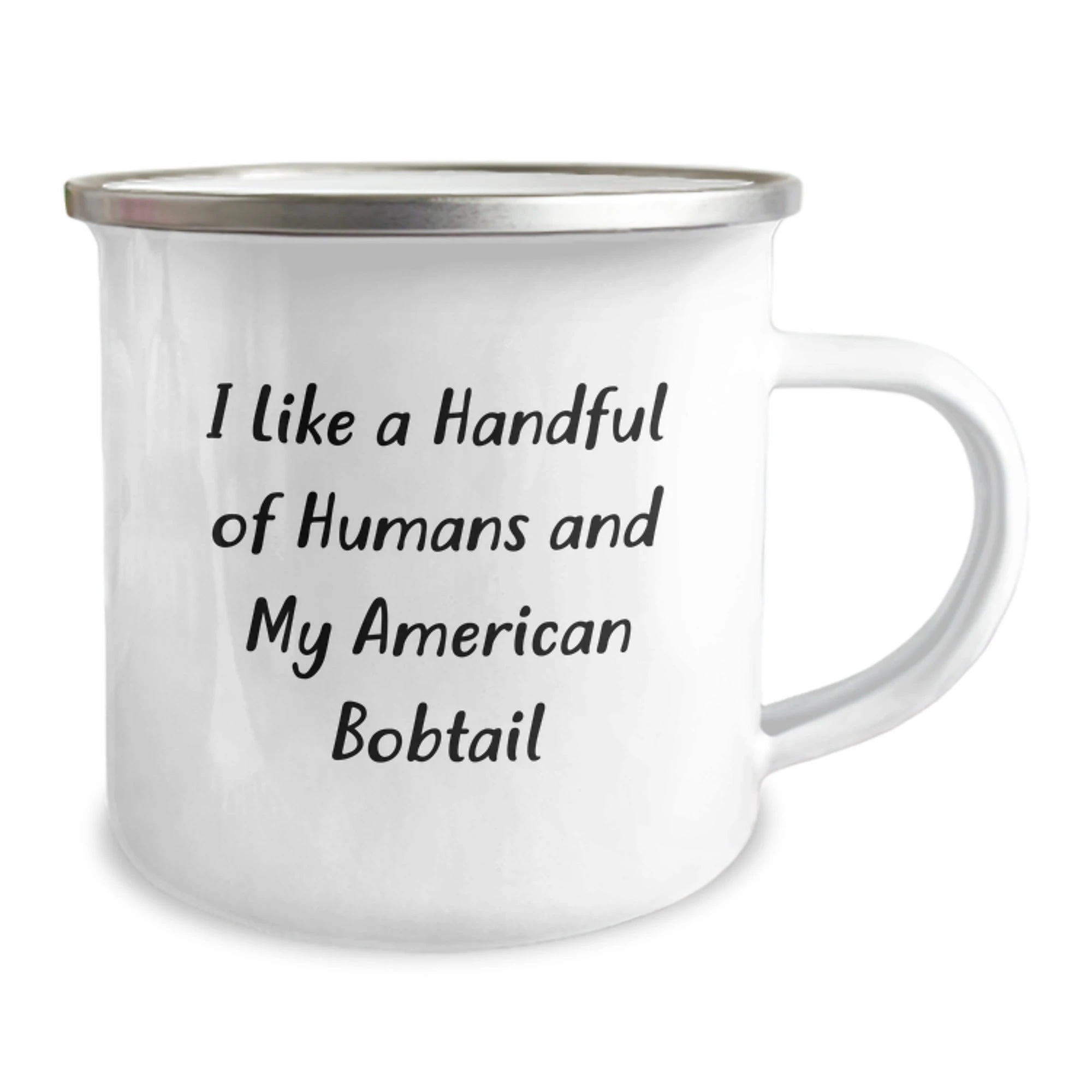 American Bobtail Cat Camping Mug - Funny Quote for Cat Lovers, Gifts from Friends, Perfect for American Bobtail Cat Enthusiasts, Unique Christmas Unique Gifts for Men, Women, Family