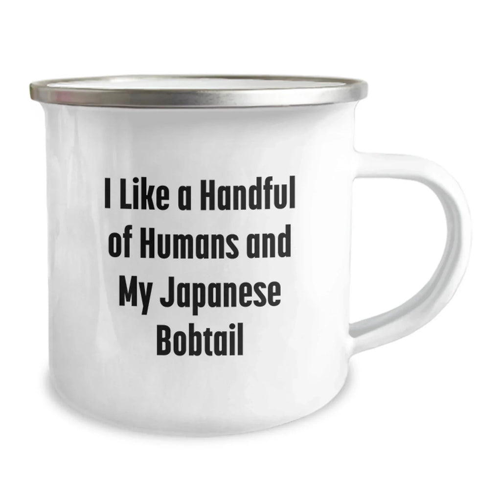 Funny Japanese Bobtail Cat Lover Gifts for Men Camping Mug, Gifts from Men to Friends, Unique Christmas Unique Gifts