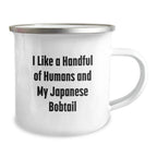 Funny Japanese Bobtail Cat Lover Gifts for Men Camping Mug, Gifts from Men to Friends, Unique Christmas Unique Gifts