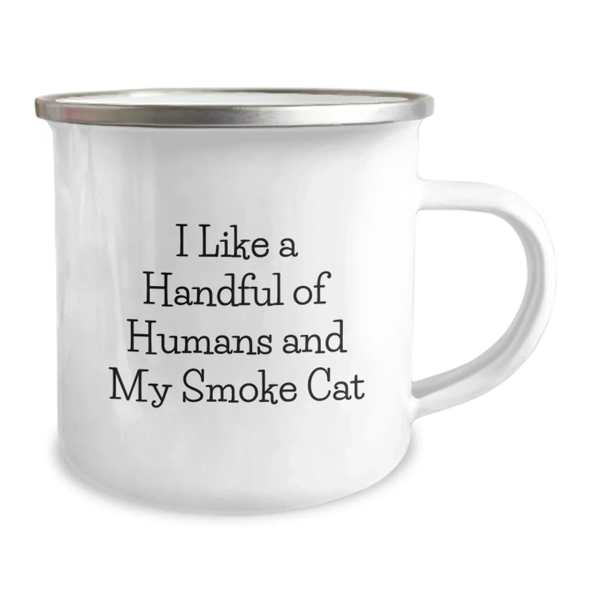 Funny Smoke Cat Gifts for Men from Family - I Like A Handful Of Humans And My Smoke Cat Christmas Unique
