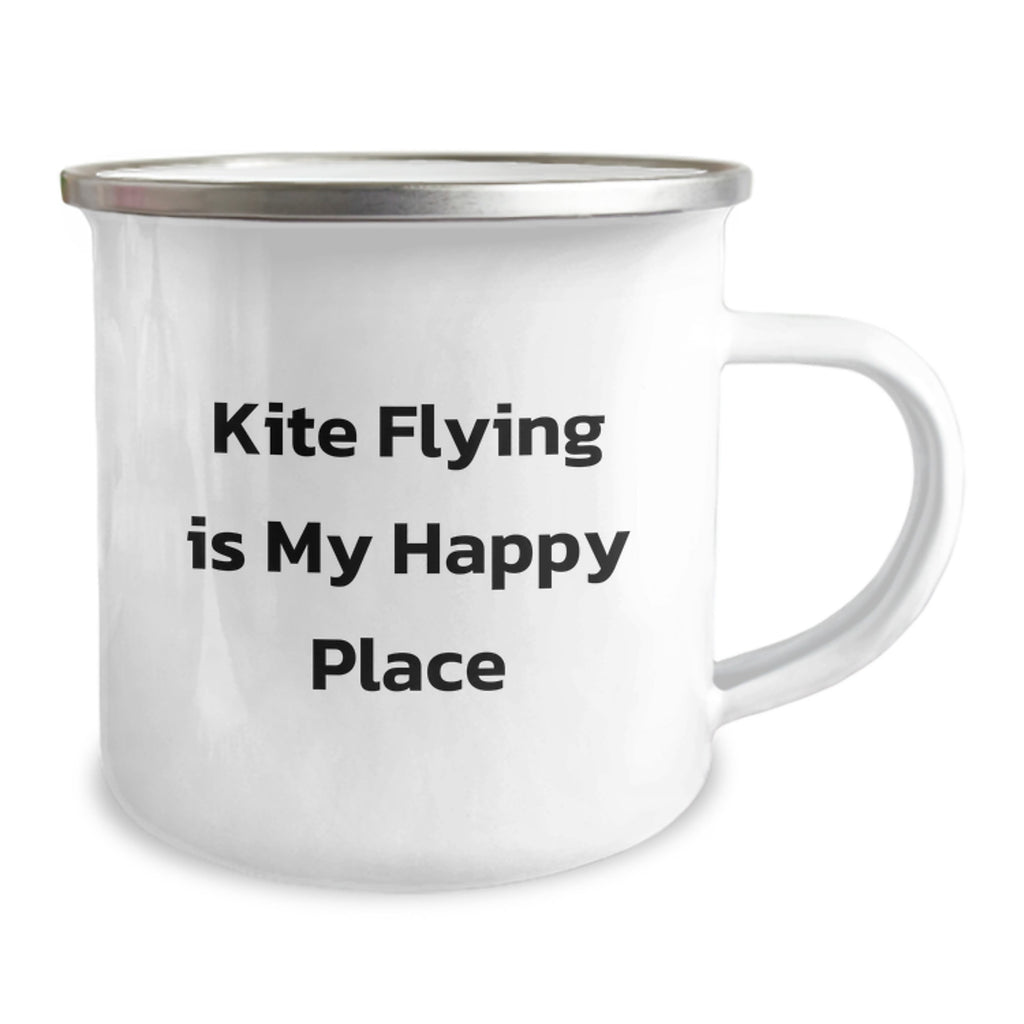 Kite Flying Gift for Him - A Happy Place Camping Mug Keepsake - Image 2