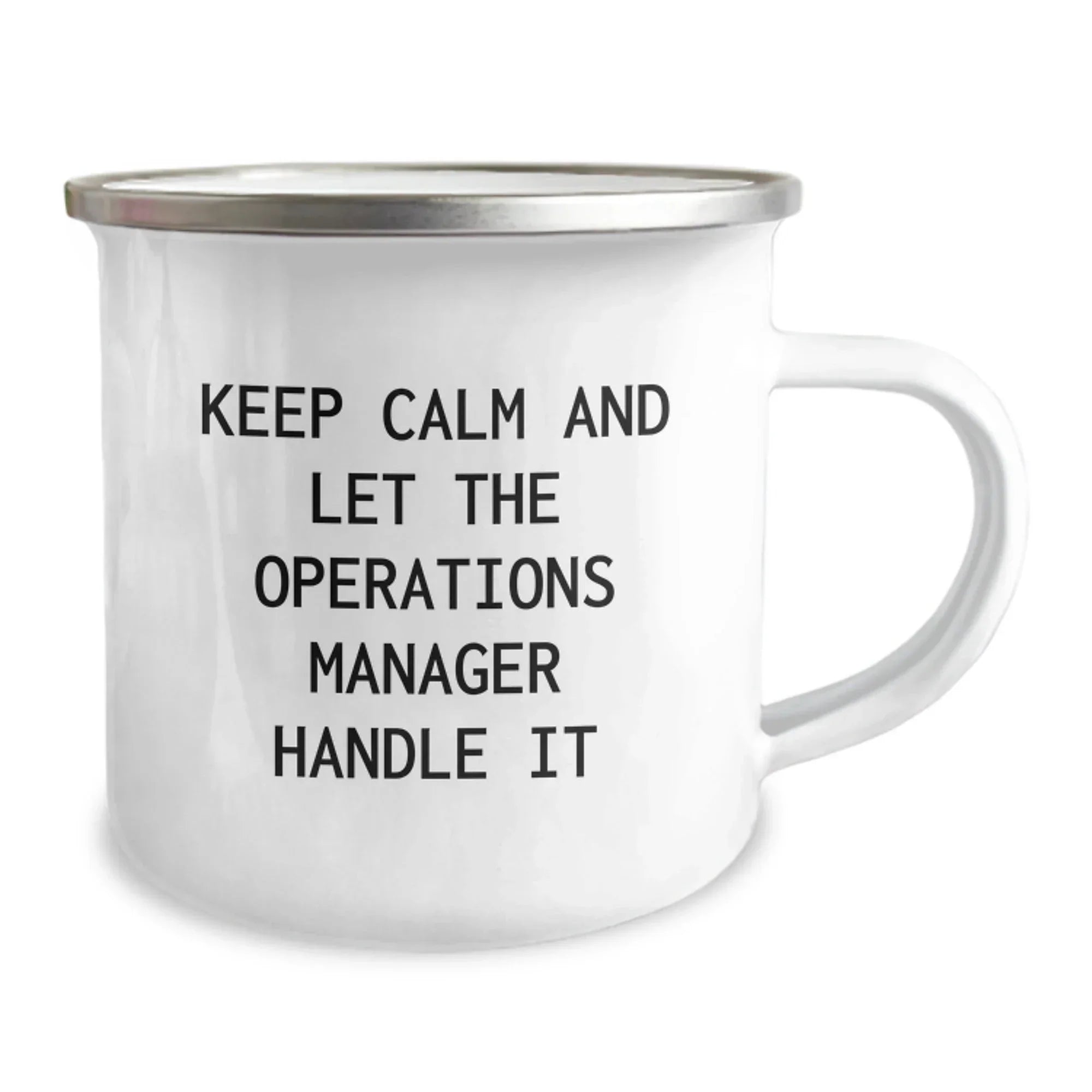 Funny Operations Manager Christmas Unique Gifts for Him, Unique Camping Mug with 'Keep Calm and Let the Operations Manager Handle It' Quote, Gifts from Men to Operations Manager Friends