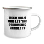 Funny Rescue Worker Gifts for Men from Coworkers, Unique Christmas Unique Gifts, Camping Mug with Keep Calm And Let The Rescue Worker Handle It Quote
