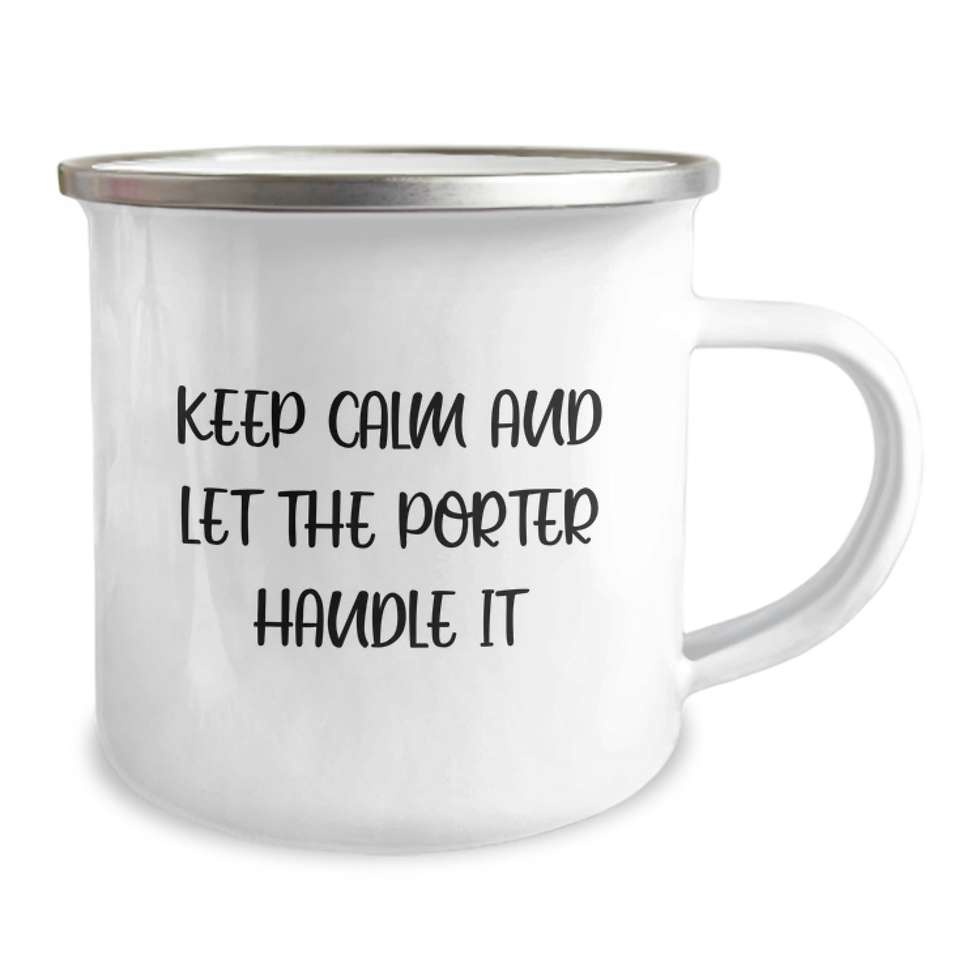 Funny Keep Calm Gifts from Men to Porter Friends Birthday Unique Camping Mug - Image 2