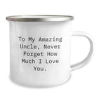 Funny Uncle Gifts, Christmas Unique Mugs for Men, To My Amazing Uncle, Camping Adventure