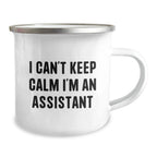 Funny Assistant Gifts for Men, Unique Christmas Unique Gifts from Men to Assistant, Camping Mug I Can't Keep Calm I'm An Assistant