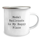 Funny Model Railroads Gifts for Mom - Model Railroads Is My Happy Place Camping Mug, Gifts from Women, Perfect for Model Railroads Enthusiasts, Mother's Day Unique Gifts - Image 2