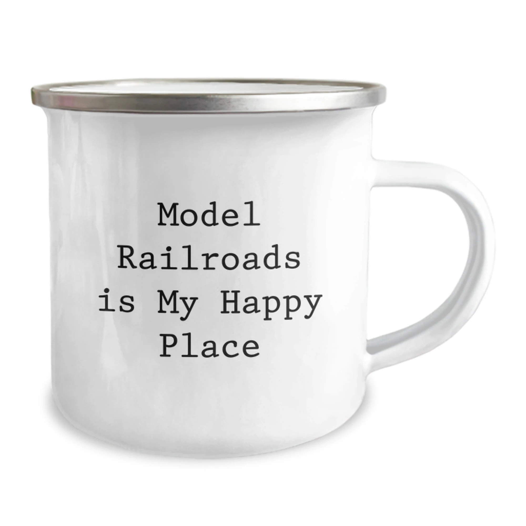 Funny Model Railroads Gifts for Mom - Model Railroads Is My Happy Place Camping Mug, Gifts from Women, Perfect for Model Railroads Enthusiasts, Mother's Day Unique Gifts - Image 2