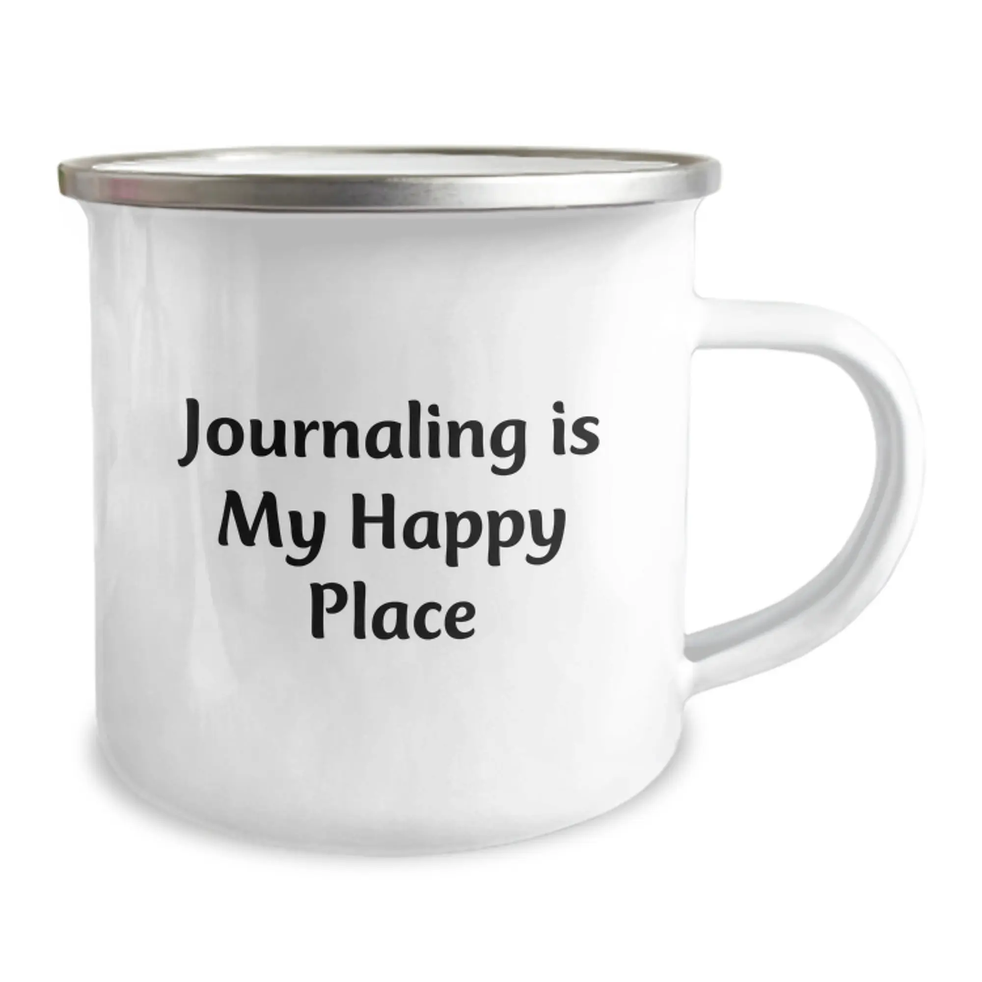 Cute Funny Camping Mug Gifts for Journaling Lovers 'Journaling Is My Happy Place' Graduation Unique Gifts from Family and Friends - Image 2