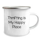 Thrifting Gifts for Thrifting Friends, Funny Camping Mug Gifts from Family, Unique Graduation Gifts for Women, Thrifting Is My Happy Place - Image 2