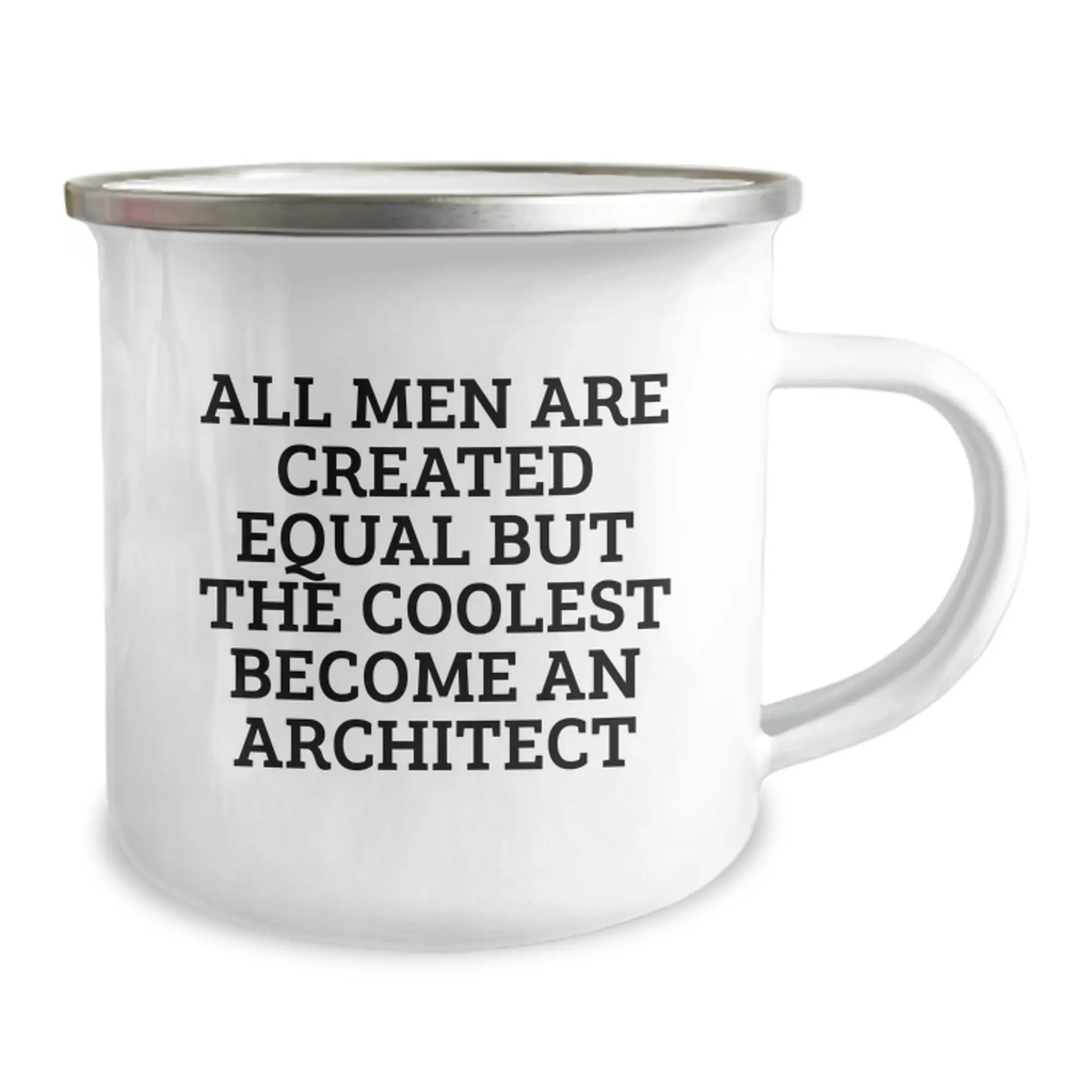 Architect Keepsake Camping Mug for Him Birthday Gift with Enamel Finish - Image 2