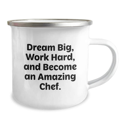Camping Mug for Chef Friends and Family Unique Gifts from Men to Women - Dream Big, Work Hard, Become Amazing Chef - Christmas Unique Presents - Image 2