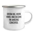 Concierge Gifts from Friends, Gifts for Amazing Concierge, Camping Mug with Inspirational Quote, Birthday Unique Gifts