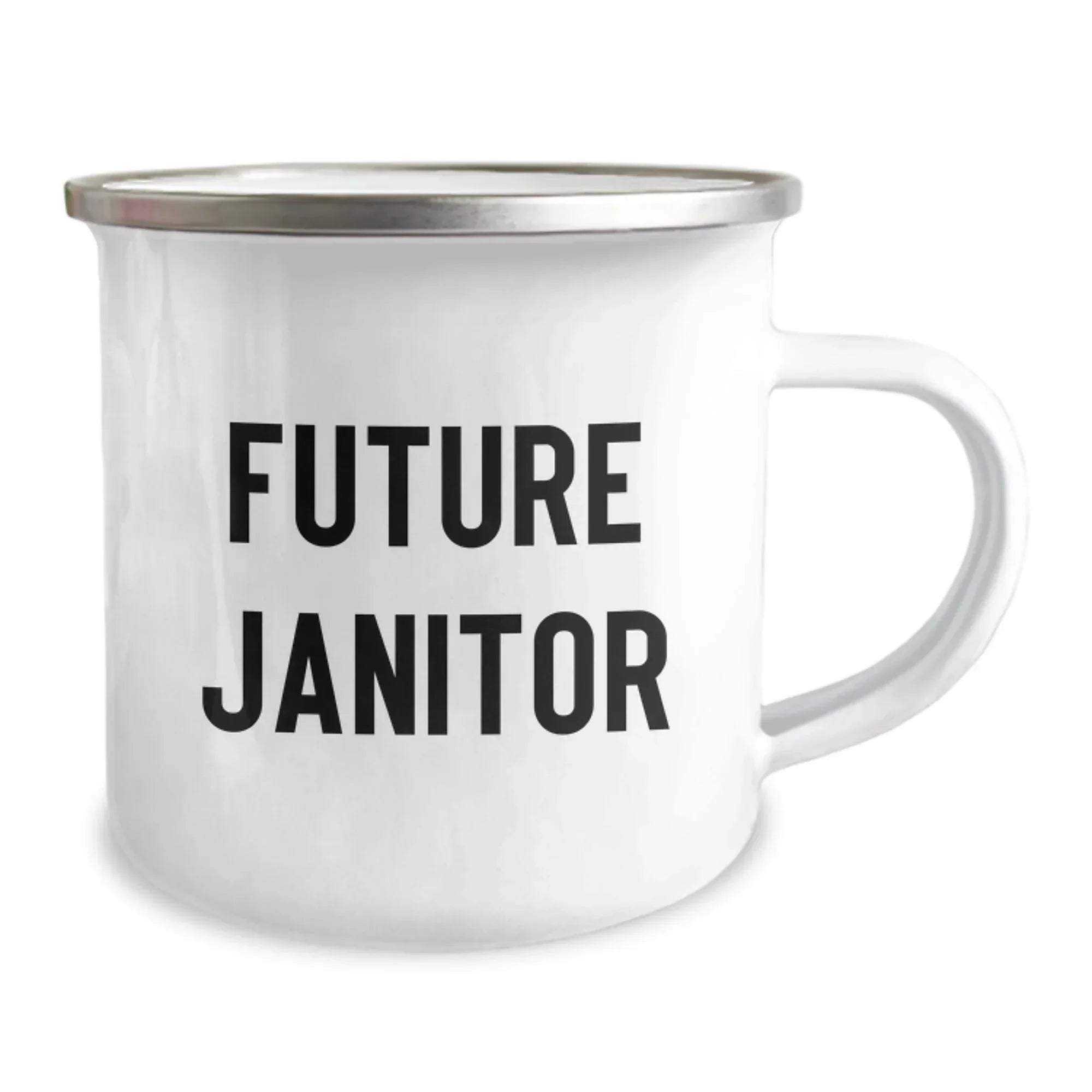 Funny Future Janitor Camping Mug Gifts from Friends for Men, Unique Christmas Unique Gifts Janitor