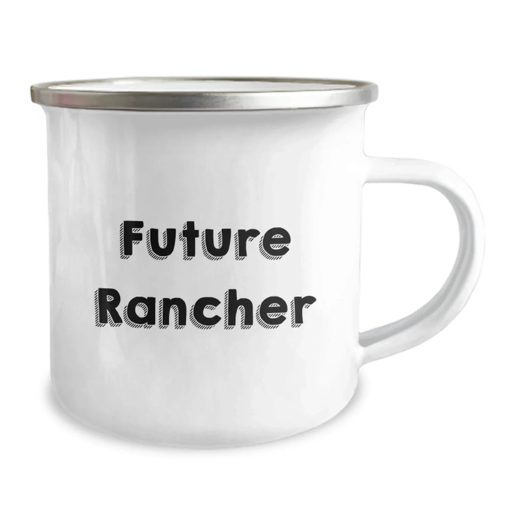 Funny Future Rancher Gifts from Men - Unique Camping Mug for Rancher Friends at Christmas