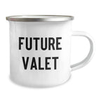 Funny Gifts from Friends for Valet Camping Mug - Stainless Steel with Enamel Finish, 12 oz Capacity