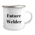 Funny Welder Gifts for Him Christmas Unique Ideas Camping Mug - 'I'm not lazy, I'm just conserving energy for welding' from Friends