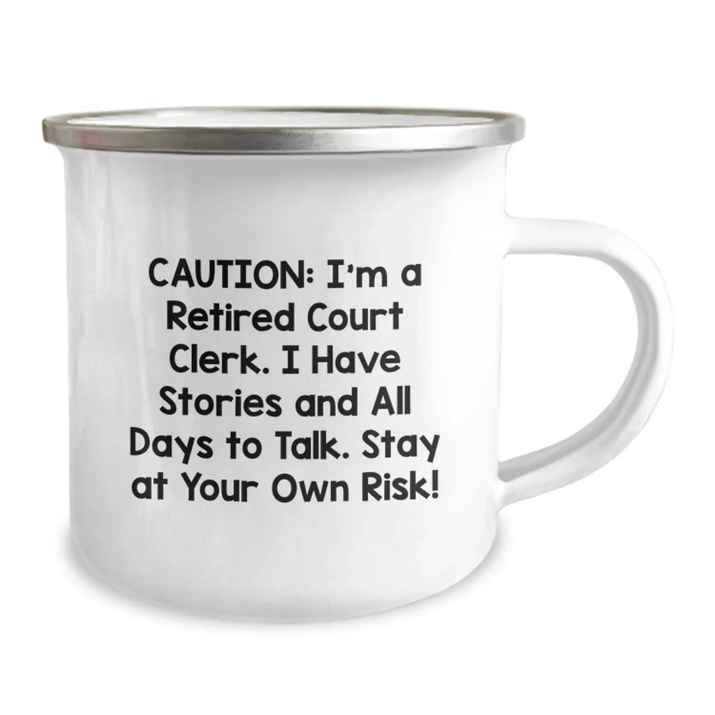 Funny Court Clerk Christmas Camping Mugs - Gifts from Friends for Court Clerks - Court Clerk Humor Mug - Court Clerk Unique Gifts