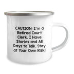 Funny Court Clerk Christmas Camping Mugs - Gifts from Friends for Court Clerks - Court Clerk Humor Mug - Court Clerk Unique Gifts
